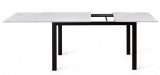 Стол Dikline L110 Мрамор белый (ЛДСП EGGER)/Опоры черный