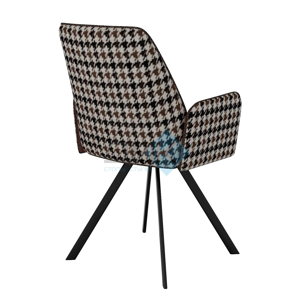 Стул DikLine 293 поворотный SB3/A2 шоколад, ножки черные