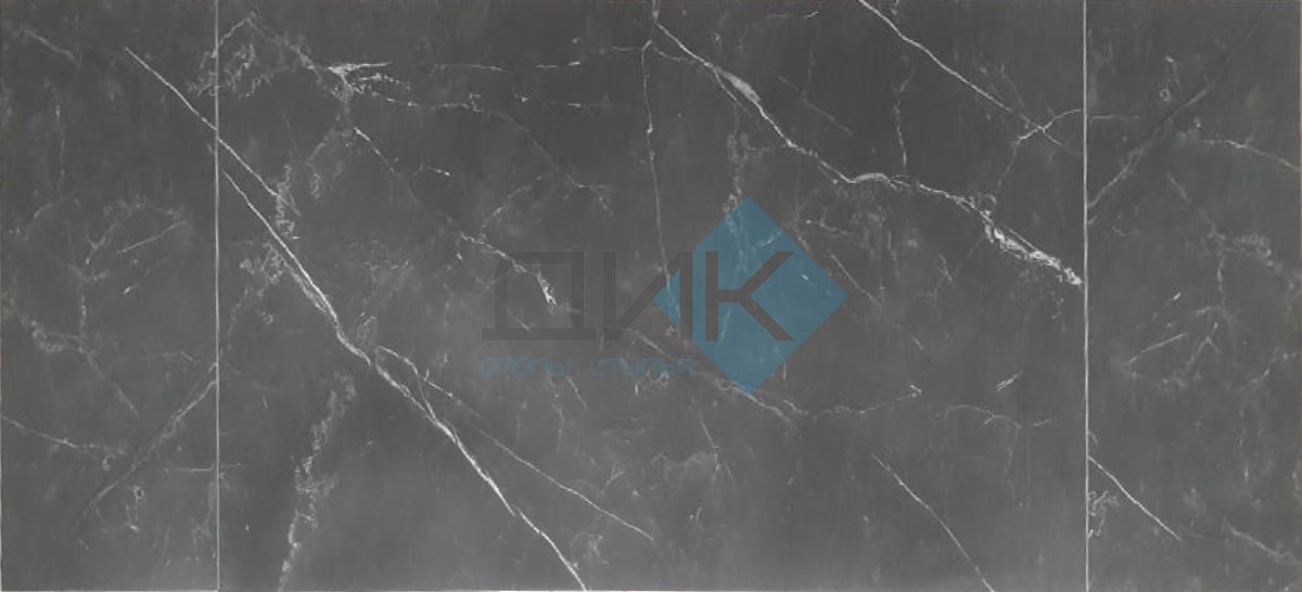 Стол DikLine KX160 керамика черный мрамор С45 матовая/опоры черные (2 уп)