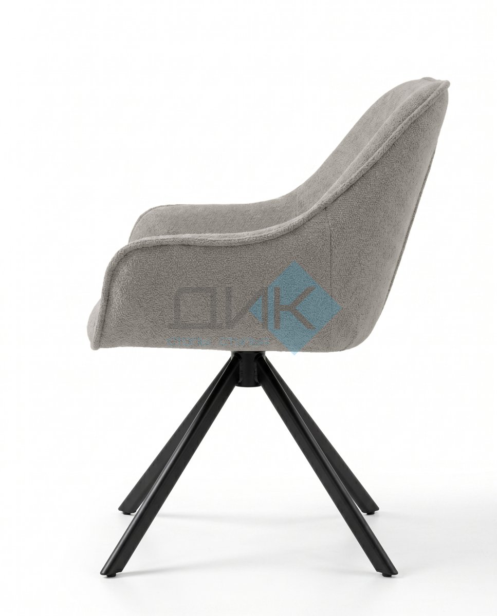 Стул DikLine 254 поворотный, BL02 бежевый, ножки черные