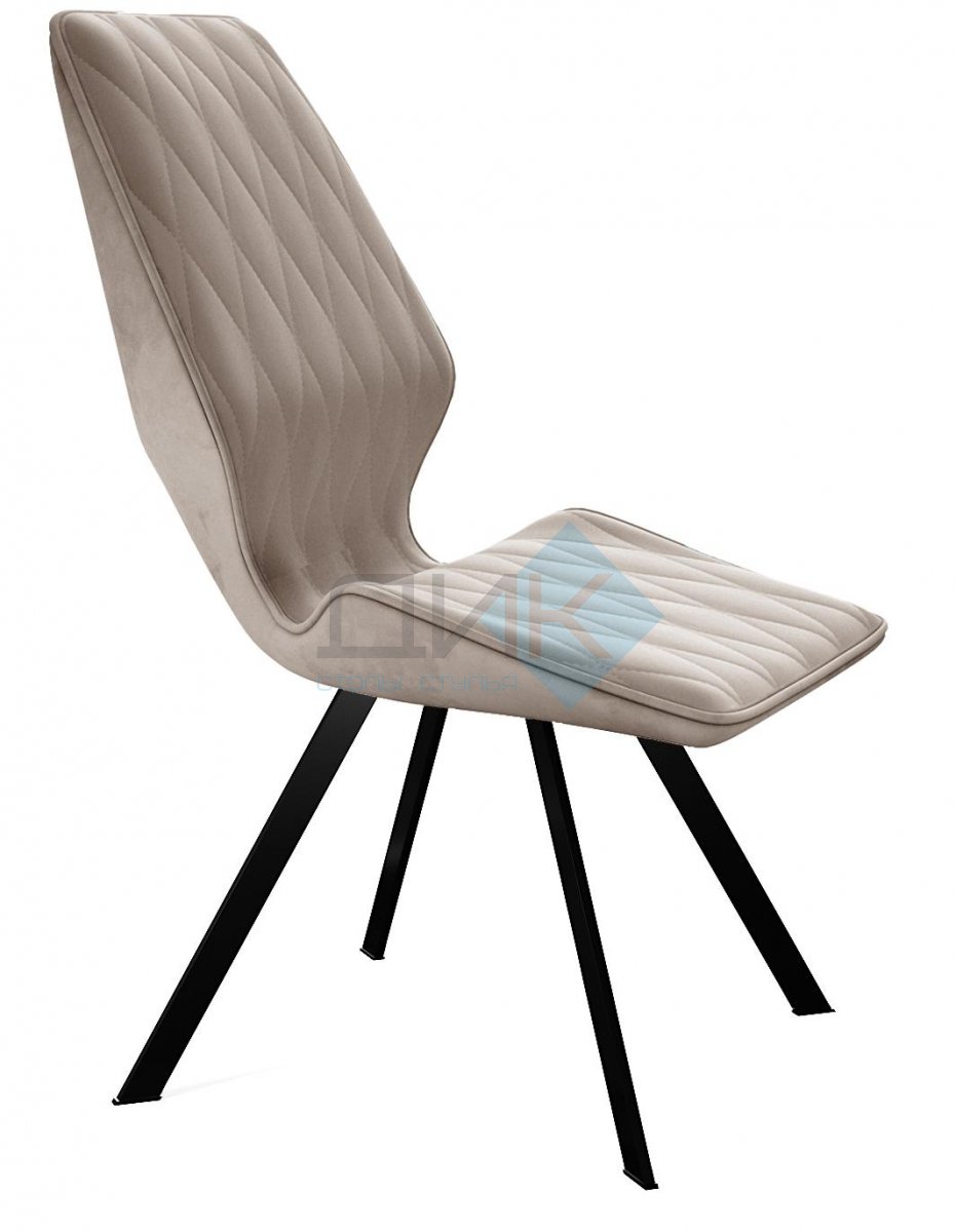 Стул DikLine 243 B03 BEIGE поворотный/ ножки черные