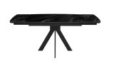 Стол DikLine DKU120 Керамика Черный мрамор/подстолье черное/опоры черные (2 уп.)