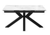 Стол DikLine SFE140 Керамика Tianshan White (белый полуглянец)/подстолье черное/опоры черные (2 уп.)