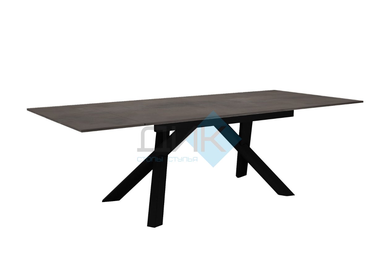 Стол DikLine DX140 Хромикс бронза/опоры черные (2 уп.)