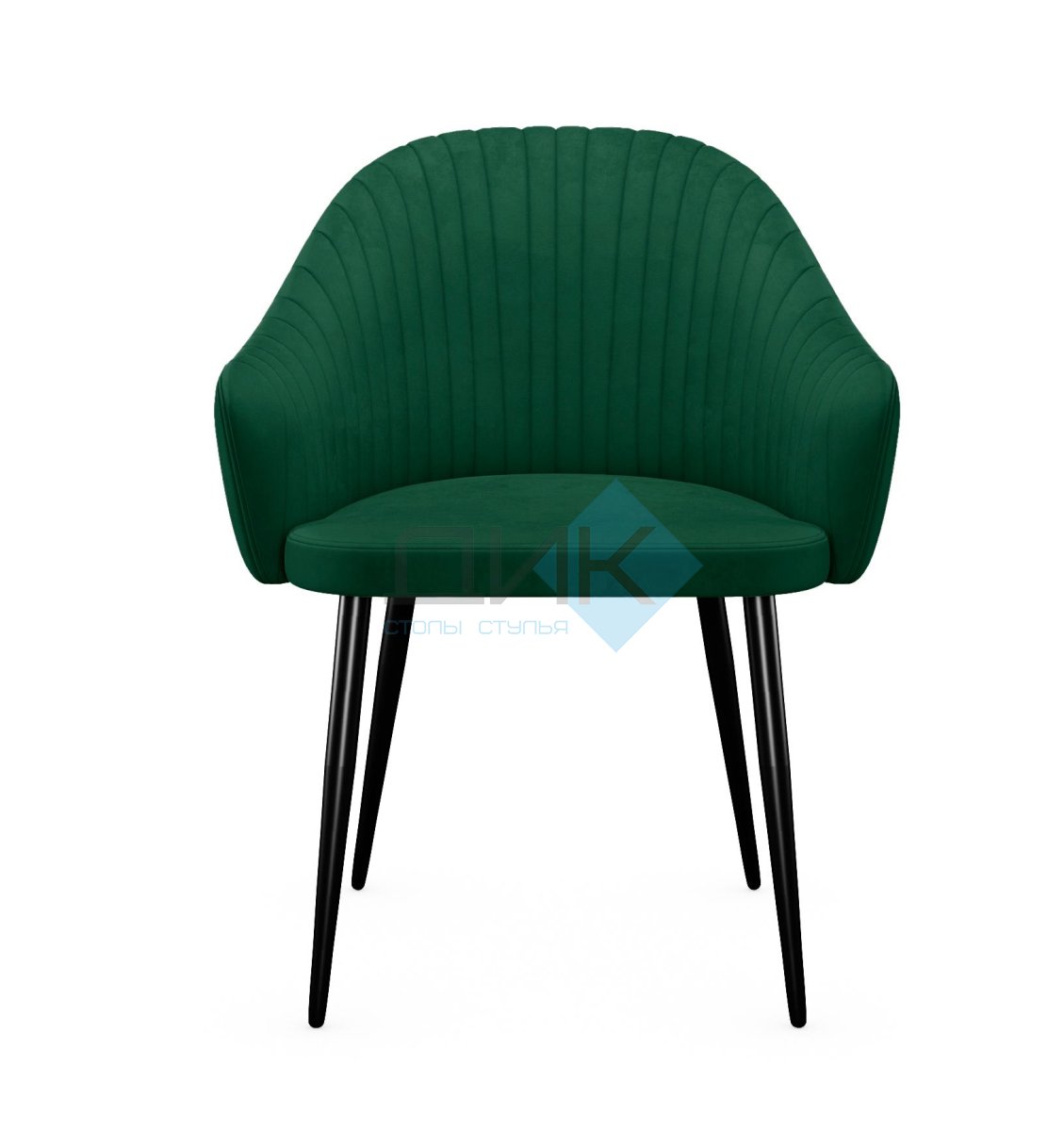 Стул DikLine 440 K13 изумруд, ножки черные