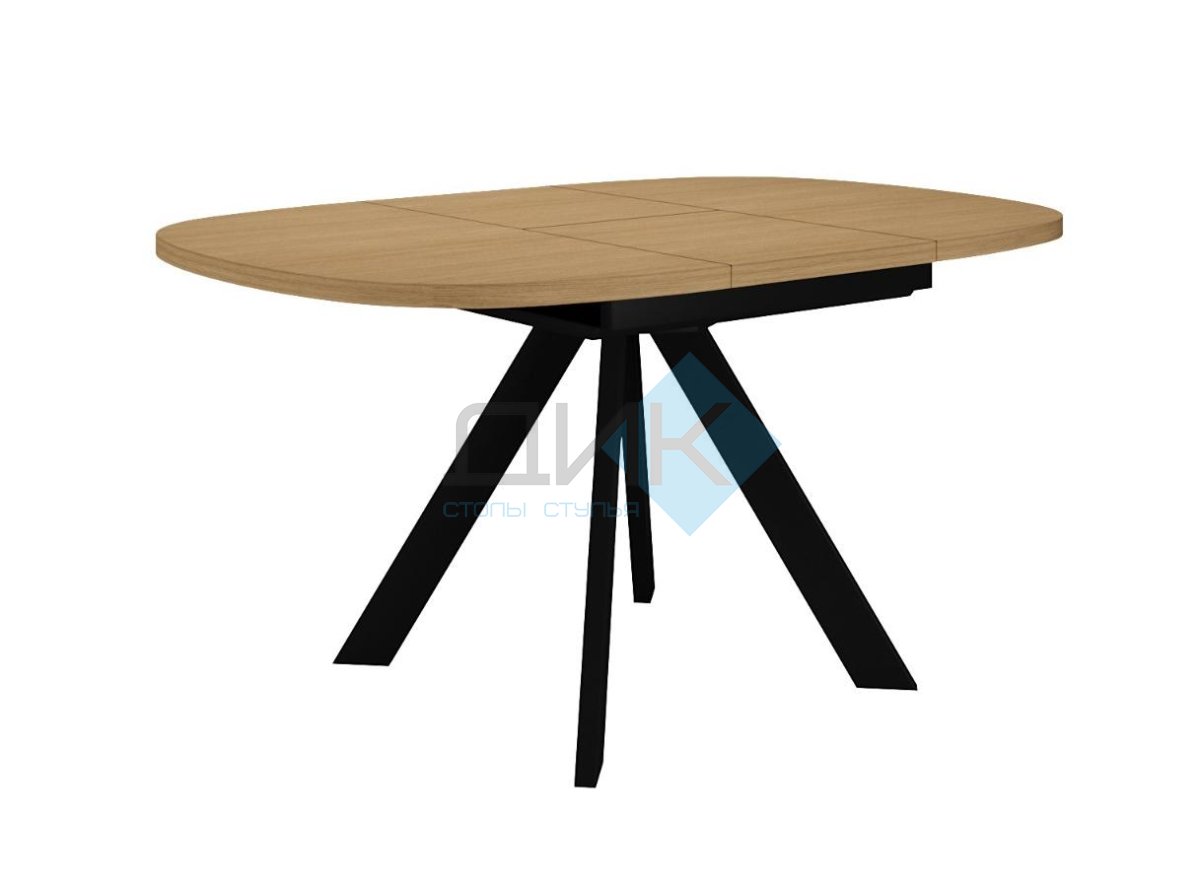 Стол DikLine B110 Дуб Каселла натуральный/опоры черные