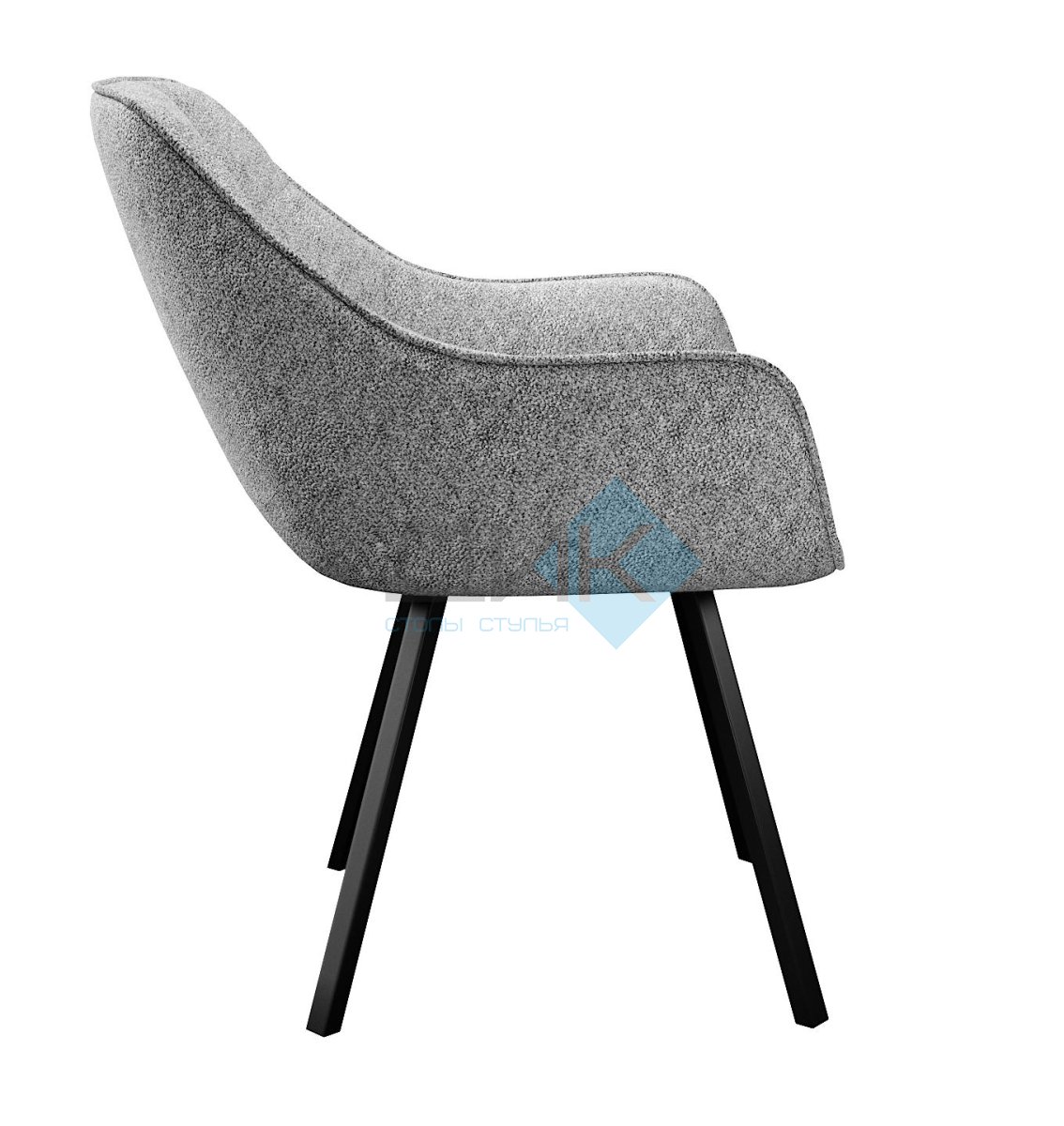 Стул DikLine 252 М поворотный, NS10 GREY, ножки черные