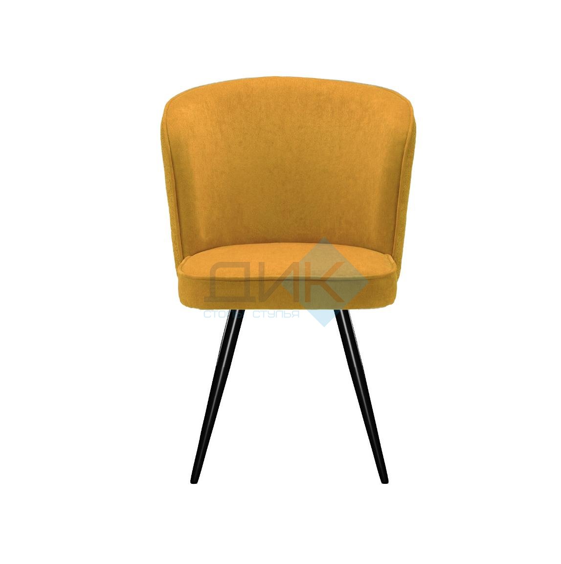 Стул DikLine 348 поворотный P08/L07 горчица, ножки черные
