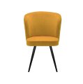 Стул DikLine 348 поворотный P08/L07 горчица, ножки черные