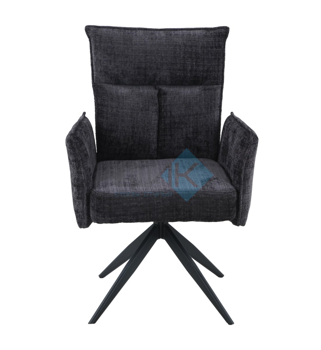 Стул DikLine 6824 тк. Серая 709-23, опоры черные поворотный