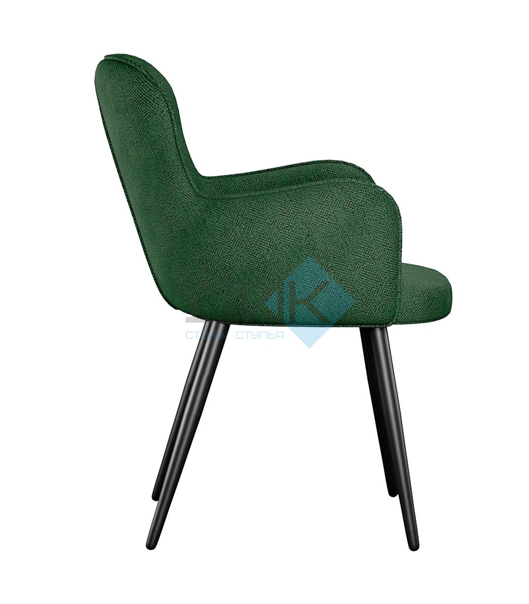 Стул DikLine 503 поворотный SB1 зеленый, ножки черные
