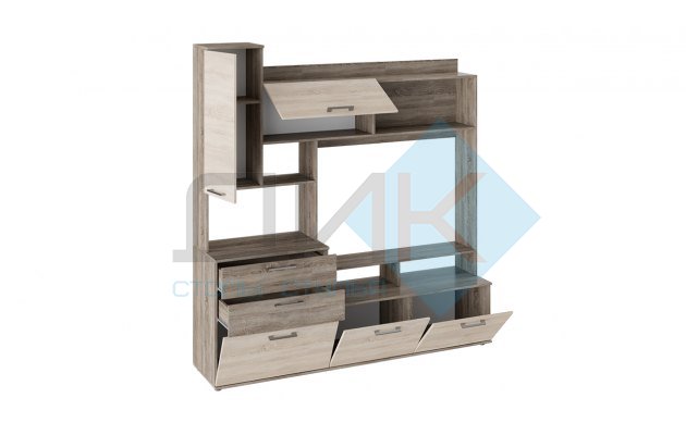 Гостиная Марта со шкафом для одежды (дуб сонома трюфель / дуб сонома)