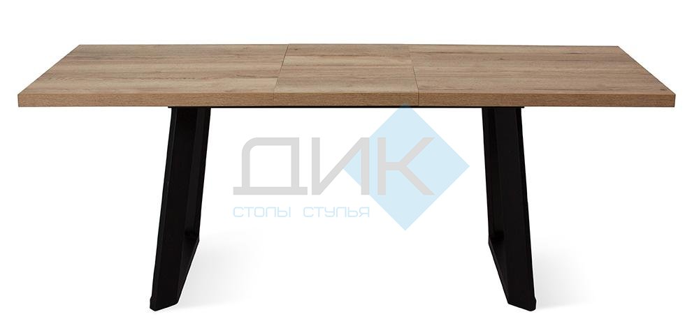 Стол DikLine ZL140 дуб галифакс / черный/опоры черные