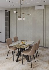 Обеденная зона: Стол DikLine DKB110 + стулья Dikline 286 (4шт)