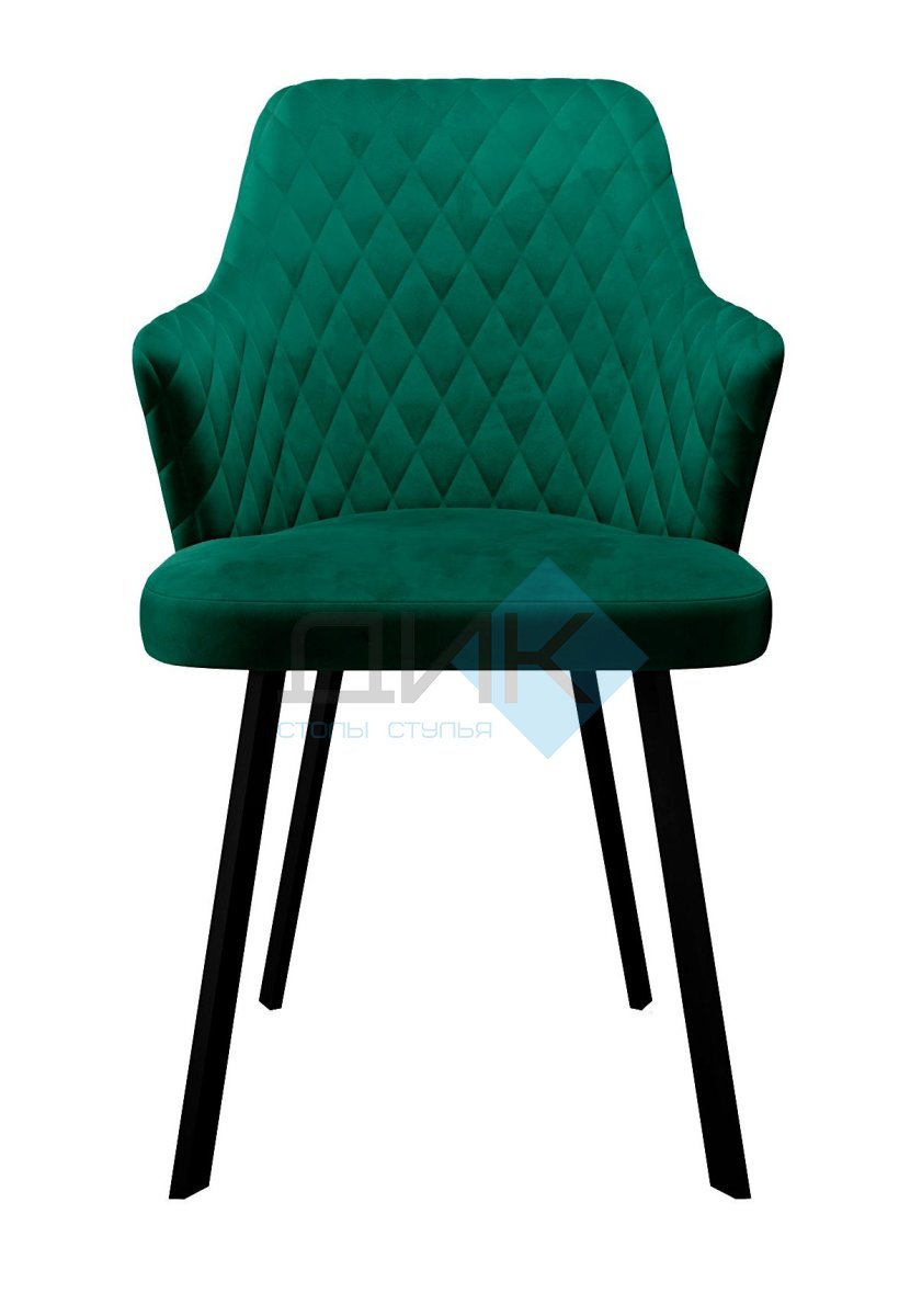 Стул DikLine 345 K13 изумруд, ножки черные