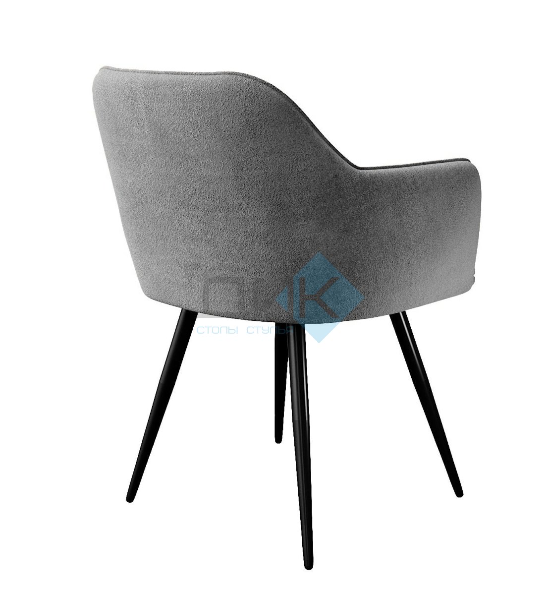 Стул DikLine 277 поворотный TW09 светло-серый, ножки черные