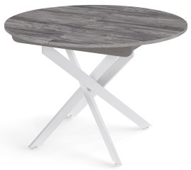 Стол Dikline RDB100 Сосна Пасадена (ЛДСП EGGER)/Опоры R90 белые