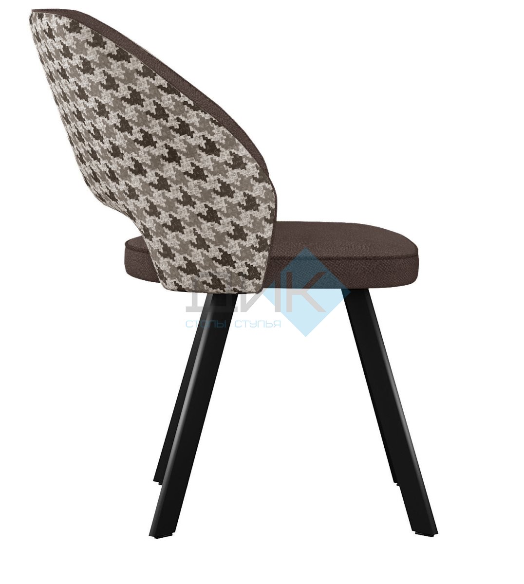 Стул DikLine 274 поворотный SB3/A2 шоколад, ножки черные