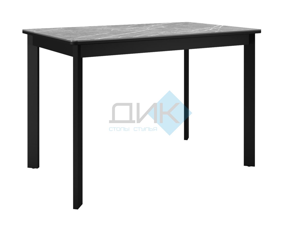 Стол DikLine LK110 Керамика Серый мрамор/подстолье черное/опоры черные
