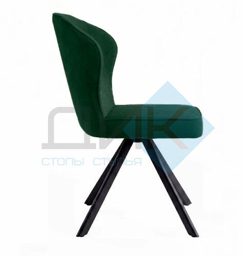 Стул DikLine 238 поворотный BL10 зеленый, ножки черные
