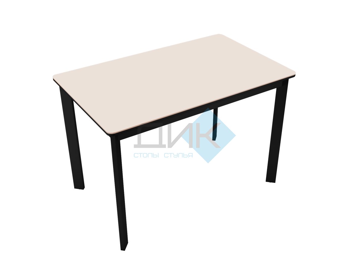 Стол DikLine LK90 Керамика Krater Perla (бежевый матовый) /подстолье черное/опоры черные