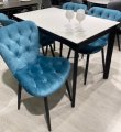 Стул DikLine 303 M19 бирюза, ножки черные Образец в салоне МЦ Гранд Юг