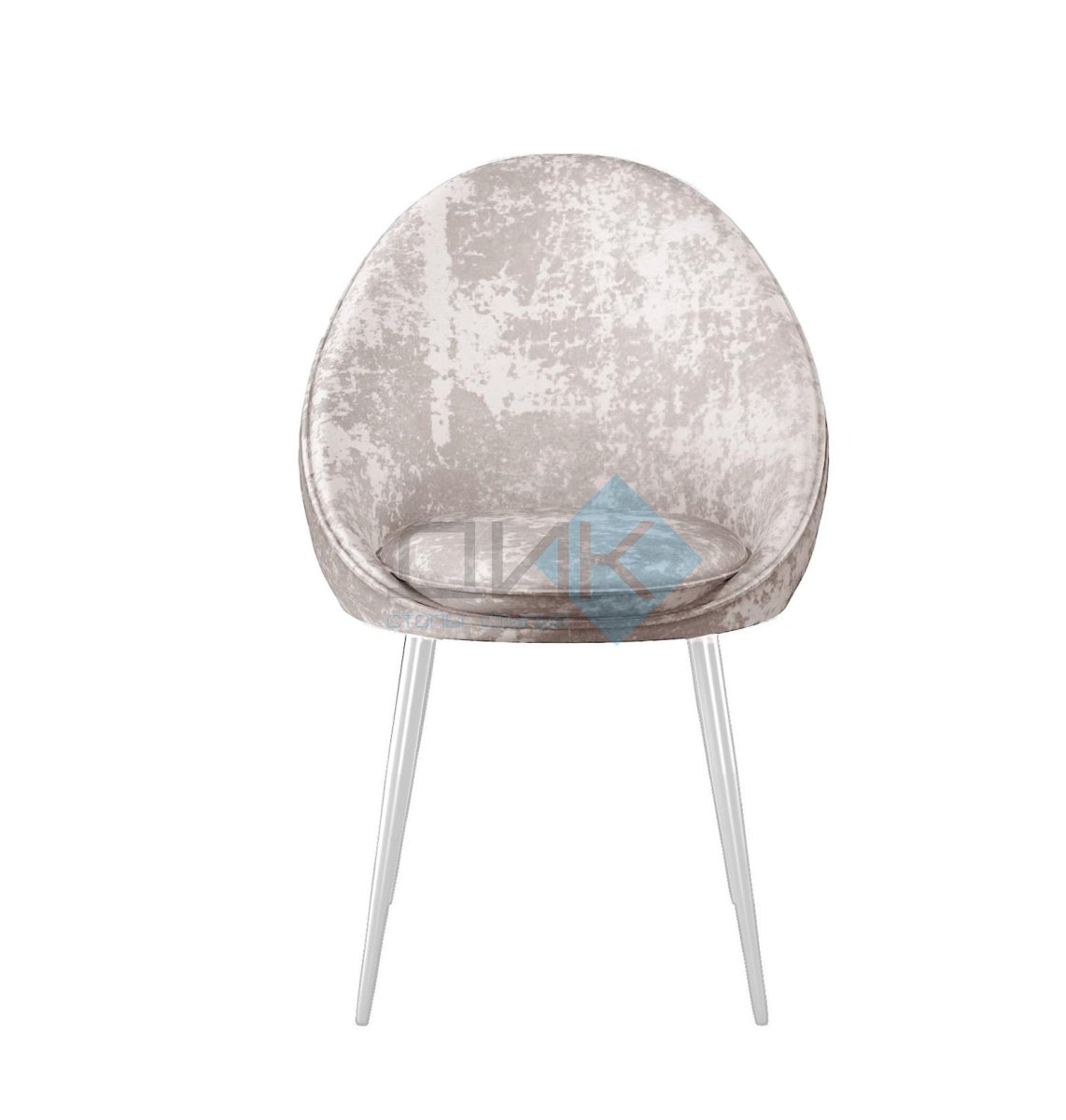 Стул DikLine 234 поворотный, M02 бежевый, ножки белые