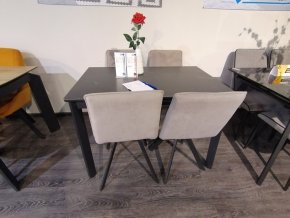 Стол DikLine LK110 Керамика Черный мрамор/опоры черные Образец в ТЦ Империя