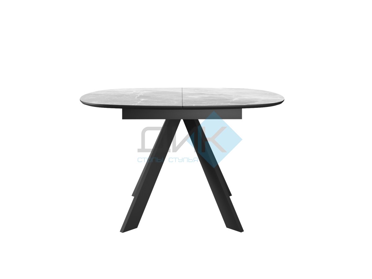 Стол DikLine BK100 Керамика Серый мрамор/подстолье черное/опоры черные