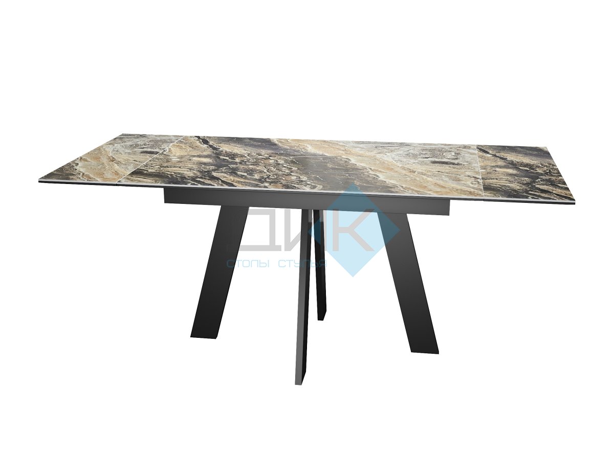 Стол DikLine SKM120 Керамика Amadeus/подстолье черное/опоры черные