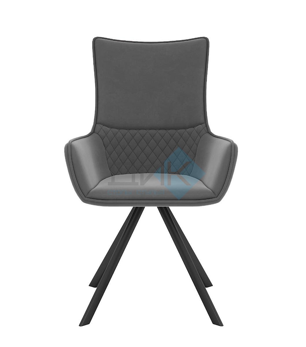 Стул DikLine 289 поворотный E31 серый, ножки черные