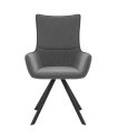 Стул DikLine 289 поворотный E31 серый, ножки черные