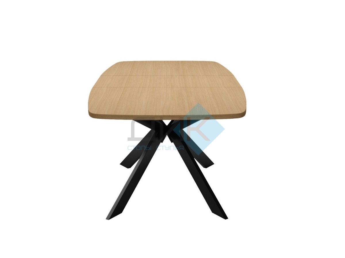 Стол DikLine B140 Дуб Каселла натуральный/опоры черные