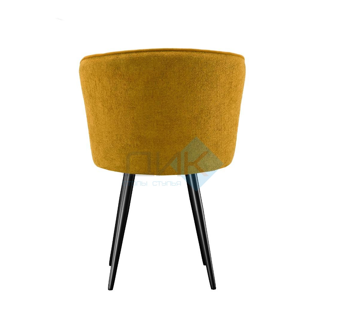 Стул DikLine 348 поворотный P08/L07 горчица, ножки черные