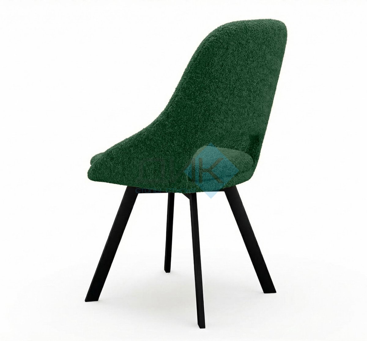 Стул DikLine 247 поворотный, BL10 зеленый, ножки черные