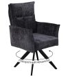 Стул DikLine 6824 тк. Серая 709-23, опоры черные поворотный