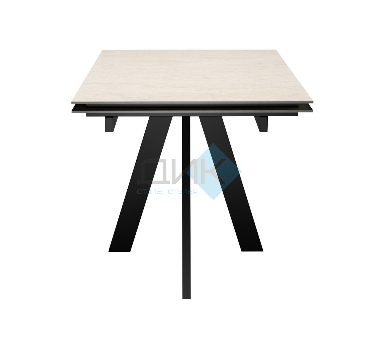 Стол DikLine DM120 Хромикс белый/опоры черные