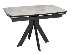 Стол DikLine DKU120 Керамика Italian Grey (глянец серый)/подстолье черное/опоры черные (2 уп.)