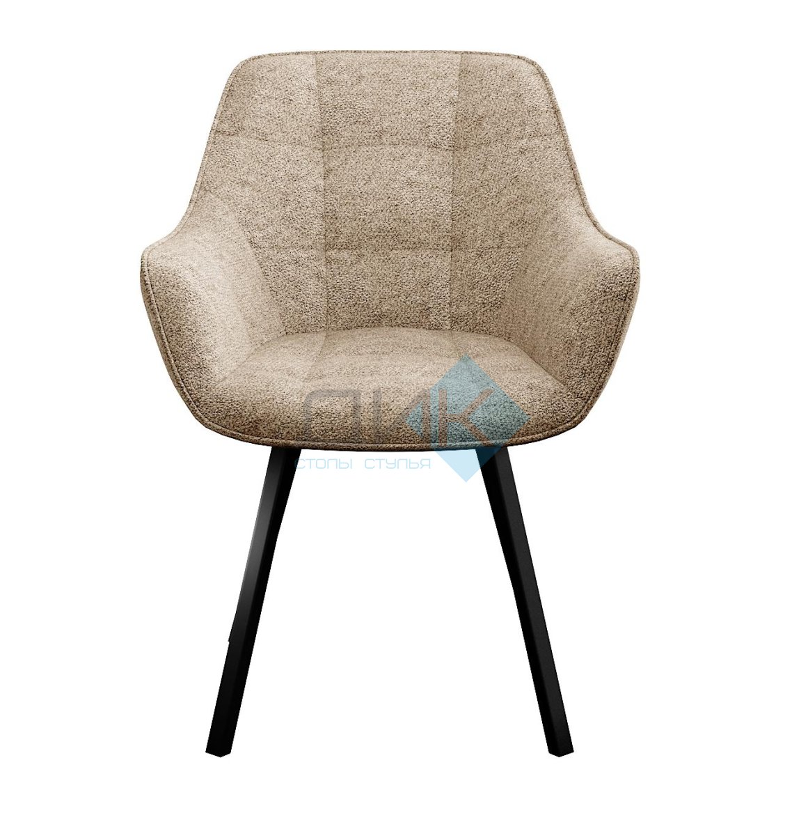 Стул DikLine 252 М поворотный, NS04 CREAM, ножки черные