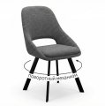 Стул DikLine 247 поворотный, BL13 серый, ножки черные