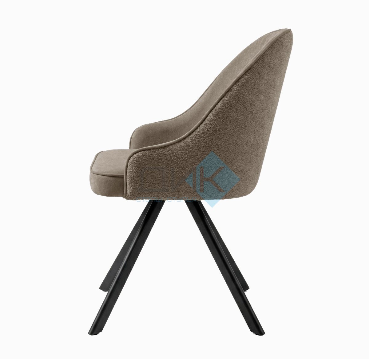 Стул DikLine 266M поворотный, P03/L03 бежевый, ножки черные