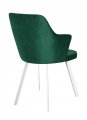 Стул DikLine 245 поворотный, К13 изумруд, ножки белые