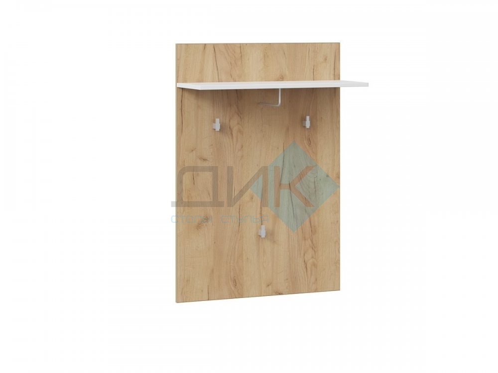 Ханна вешалка с крючками (Дуб Крафт золотой/Белый Ясень)