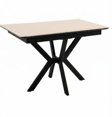 Стол DikLine DI100 Текстиль бежевый/опоры черные (2уп.)