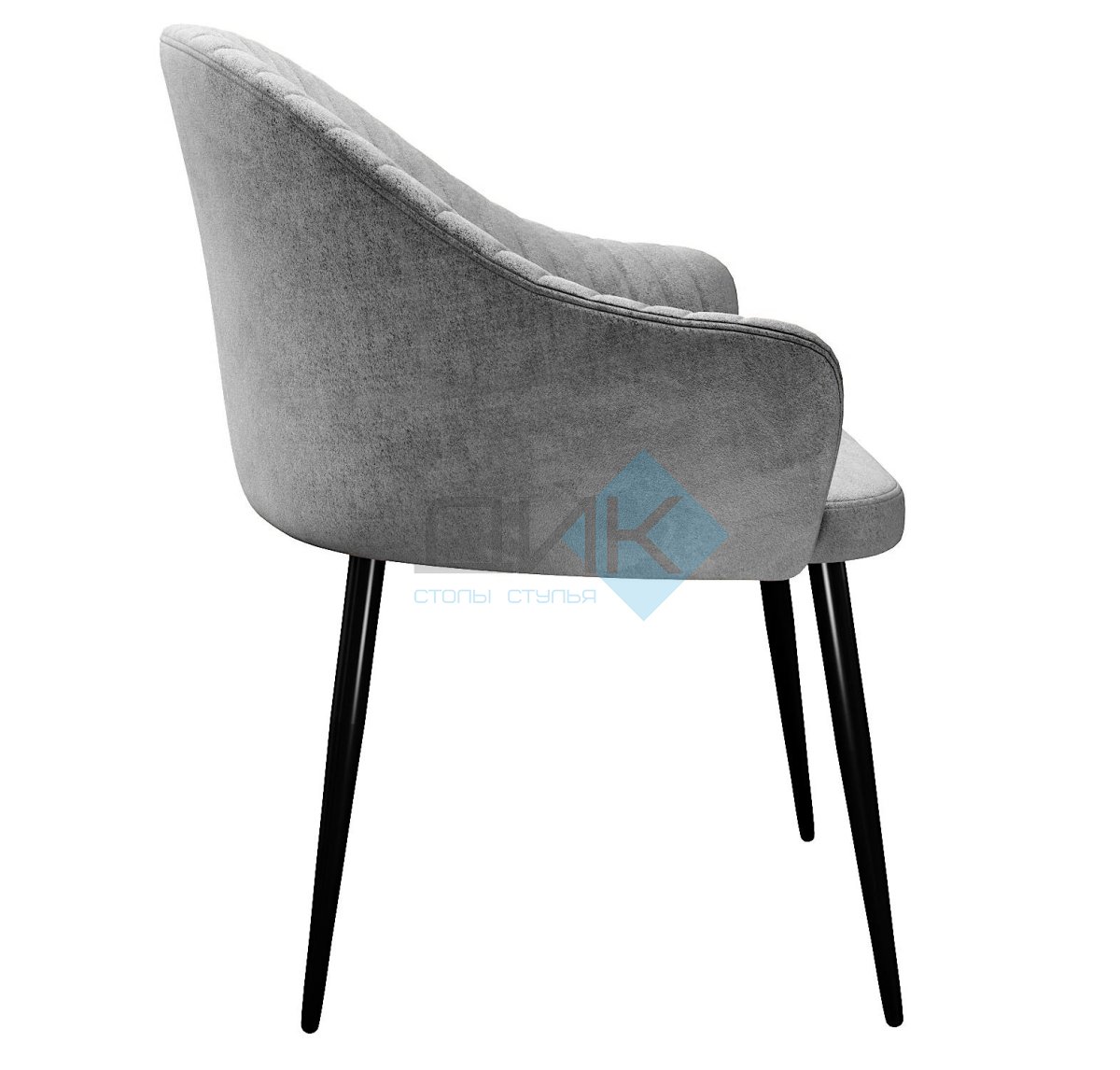 Стул DikLine 440 TW09 светло-серый, ножки черные
