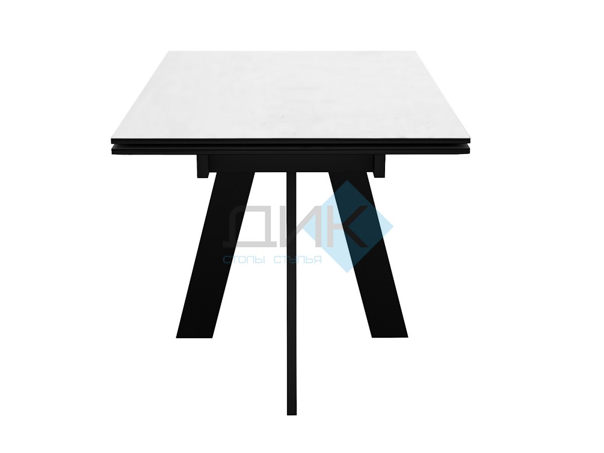 Стол DikLine SKM110 Керамика Mono white (белый матовый)/подстолье черное