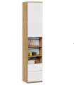 Хилтон Шкаф комбинированный с 1 дверью (2 ящика) исп. 2 (Дуб Крафт золотой/Белый матовый)