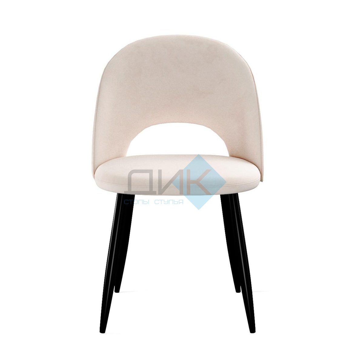 Стул DikLine 283 поворотный C103 крем, ножки черные