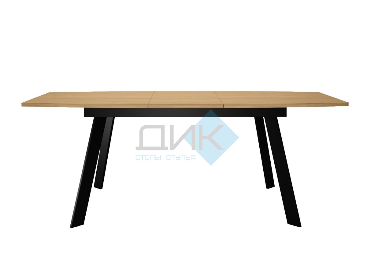 Стол DikLine XL160 Дуб Каселла натуральный, опоры черные