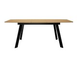 Стол DikLine XL160 Дуб Каселла натуральный, опоры черные